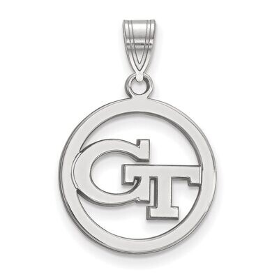 Georgia Institute of Technology Sm Pendant in Circle Sterling Silver SS027GT, MPN: SS027GT, 8867746…