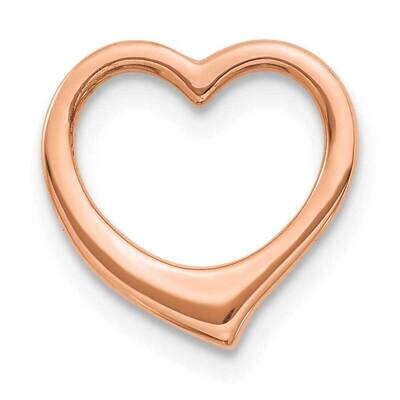 Rose Gold Polished Heart Chain Slide 10k Gold 10C2917R, MPN: 10C2917R,