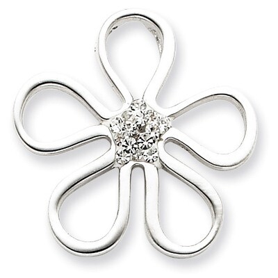 Stellux Crystal Flower Pendant Sterling Silver QP1400