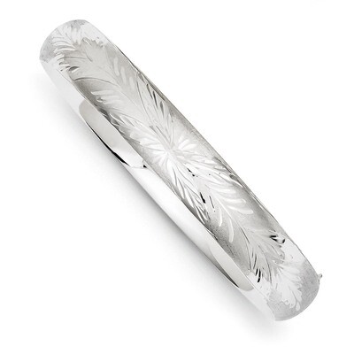 7/16 Florentine Engraved Hinged Bangle 14k White Gold WFE7/16, MPN: WFE7/16, 886774120270