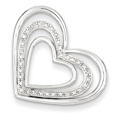 Triple Heart Pendant Sterling Silver Rhodium-plated Diamond QP3302, MPN: QP3302, 883957507514