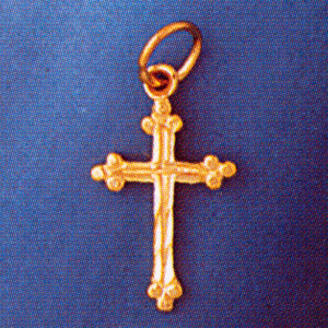 Dazzlers Jewelry Cross Pendant Necklace Charm Bracelet in Yellow, White or Rose Gold 8357, MPN: DZ-…
