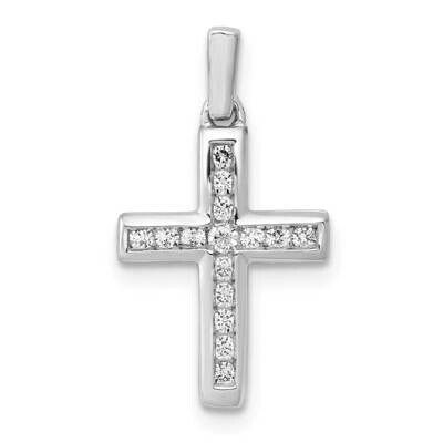 1/6Ct. Diamond Latin Cross Pendant 14k White Gold PM4965-016-WA, MPN: PM4965-016-WA, 883957512969