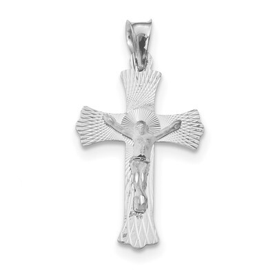 Crucifix Pendant 14k white Gold K6309, MPN: K6309, 883957755069