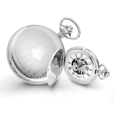 Charles Hubert Chrome-finish Shield Design Pocket Watch XWA4455, MPN: XWA4455, 848870000290