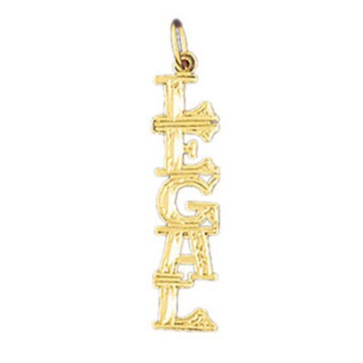 Dazzlers Jewelry Legal Pendant Necklace Charm Bracelet in Yellow, White or Rose Gold 10604, MPN: DZ…