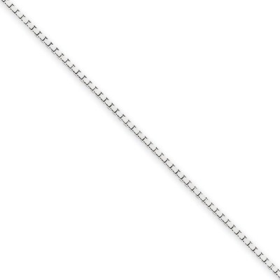 1.1mm Box Chain 30 Inch 14k White Gold WLB110-30, MPN: WLB110-30, 886774432373