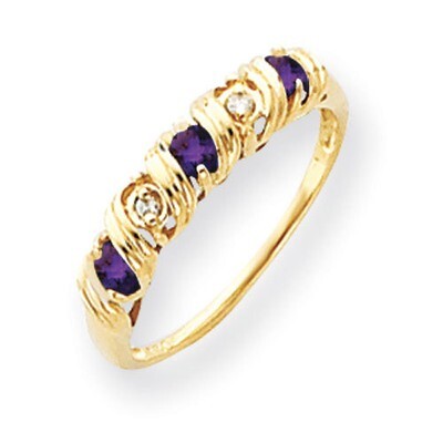 2.75mm Amethyst Diamond Ring 14k Gold Y4718AM/A, MPN: Y4718AM/A, 883957594262