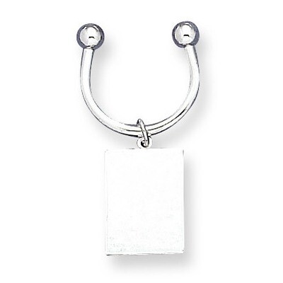 Rectangle Silver-tone Key Ring GM4815, MPN: GM4815, 788089030070