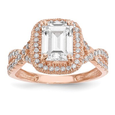 CZ Ring 10k Rose Gold Polished 10YC382R, MPN: 10YC382R, 191101021671