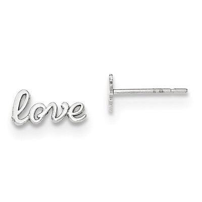 Polished Love Post Earrings 14k white Gold H1082, MPN: H1082, 886774562025