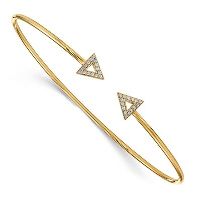 7 Inch Diamond Triangle Bangle 14k Gold XB312A, MPN: XB312A, 191101887116