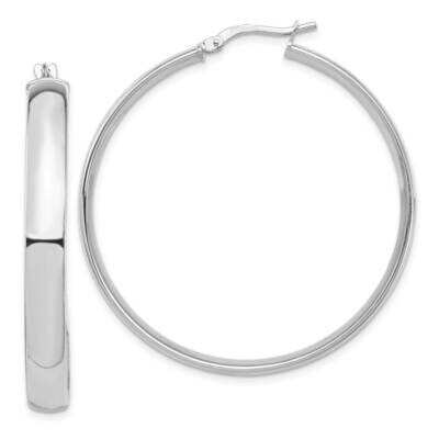5mm Hoop Earrings 14k White Gold High Polished TF1405W, MPN: TF1405W, 191101205149