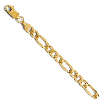 Leslie&#39;s 6.25mm Flat Figaro Chain 24 Inch - 14k Gold HB-7083-24, MPN: 7083-24, 886774542553