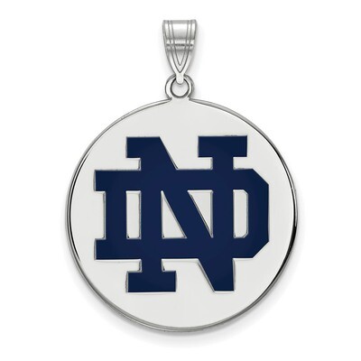 University of Notre Dame XLarge Enamel Disc Pendant Sterling Silver SS042UND, MPN: SS042UND, 191101…