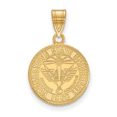 Youngstown State University Medium Crest Pendant Gold-plated Silver GP007YSU, MPN: GP007YSU, 886774…