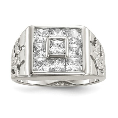Men&#39;S CZ Ring Sterling Silver QR1281-11, MPN: QR1281, 883957179964