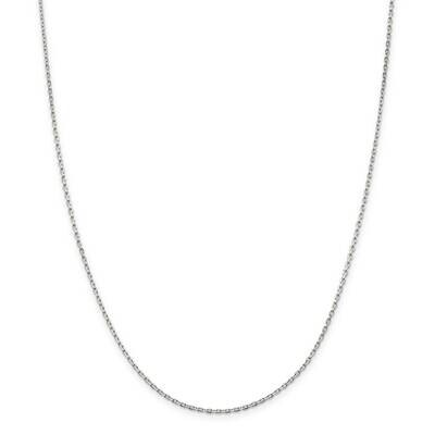 1.5mm Beveled Oval Cable Chain 36 Inch Sterling Silver QCA050-36, MPN: QCA050-36,
