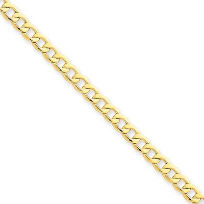 4.3mm Semi-Solid Curb Link Chain 20 Inch 14k Gold BC107-20, MPN: BC107-20, 886774537894