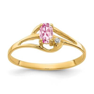 5x3mm Oval Pink Tourmaline AA Diamond Ring 14k Gold X9712PT/AA, MPN: X9712PT/AA, 883957630731