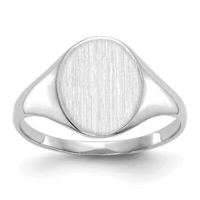 9.0X10.0mm Closed Back Signet Ring 10k White Gold 1WRS533, MPN: 1WRS533,