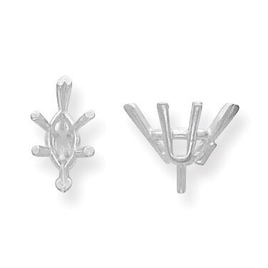 Marquise 6-Prong V-End With Peg .25Ct. Setting 14k White Gold WG261-1, MPN: WG261,