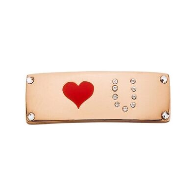 Nikki Lissoni Rose Gold-plated Small Tag of 26 x 9 mm Love U T1011RGS, MPN: T1011RGS, 8719075306697