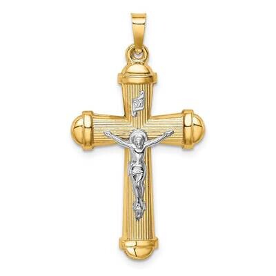 Hollow Polished Crucifix 14k Two-tone Gold XR1854, MPN: XR1854, 883957731711