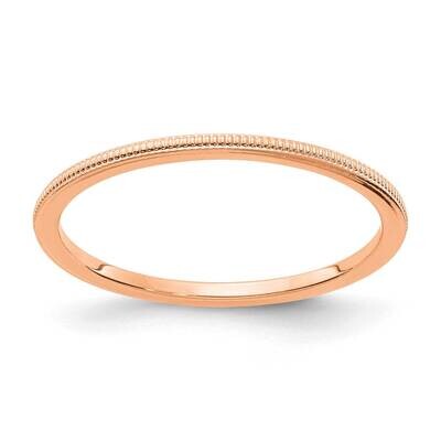 1.2mm Milgrain Stackable Band 14k Rose Gold STK19-120R, MPN: STK19-120R, 191101668562