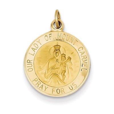 Our Lady of Mount Carmel Medal Charm 14k Gold XR342, MPN: XR342, 883957450551