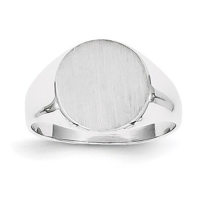 Signet Ring 14k White Gold RS570, MPN: RS570, 883957492599
