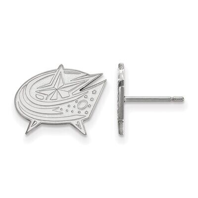 Columbus Blue Jackets Small Post Earring 10k White Gold 1W004BJA, MPN: 1W004BJA, 886774771595