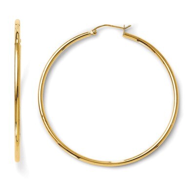 Leslie&#39;s Polished 2mm Hoop Earrings - 14k Gold HB-232, MPN: 232, 883957021676