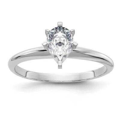 7/8ct. G H I True Light Pear Moissanite Solitaire Ring 14k White Gold WGSH15A-12MT, MPN: WGSH15A-12…