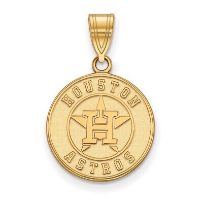 Houston Astros Medium Pendant Gold-plated Silver GP003AST, MPN: GP003AST, 886774894867