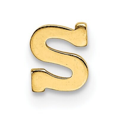 Die Struck Letter S 14k Yellow Gold YG2220S, MPN: YG2220S,