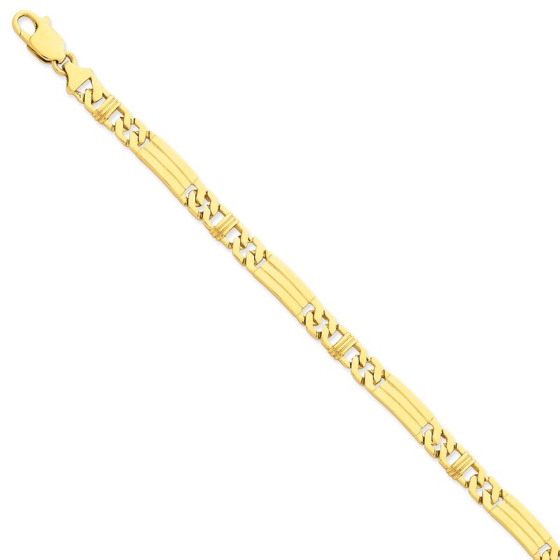 7mm Hand-Polished Fancy Link Chain 22 Inch 14k Gold LK201-22, MPN: LK201-22, 191101650475