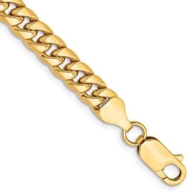 6mm Semi-Solid Miami Cuban Chain 7 Inch 10k Gold 10BC154-7, MPN: 10BC154-7, 191101568176