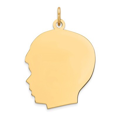 Engravable Boy Polished Disc Charm Sterling Silver Gold-plated QM521G/35, MPN: QM521G/35, 883957780…