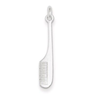 Sterling Silver Polished Comb Charm QC7075