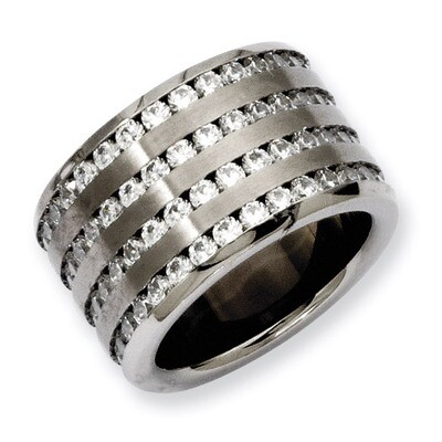 Multirow 13mm Synthetic Diamond Ring - Stainless Steel SR142 by Chisel, MPN: SR142, 883957003528