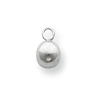 6.0mm Ball Earring Dangle Component Sterling Silver Polished SS3183, MPN: SS3183,