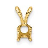 Round 4-Prong Medium Weight .01ct. Pendant Setting 14k Yellow Gold YG932, MPN: YG932,