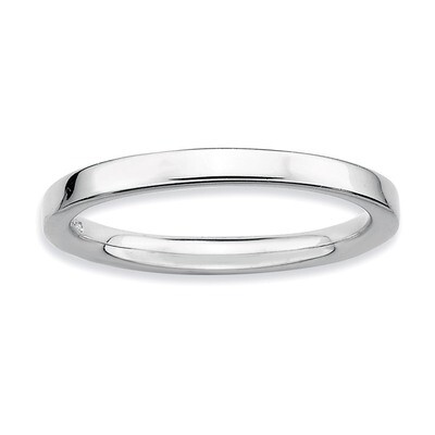 Polished Ring - Sterling Silver Rhodium-plated QSK239, MPN: QSK239, 886774215358