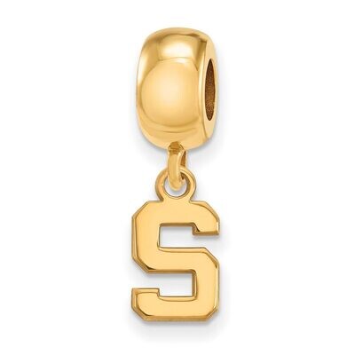 Michigan State University Bead Charm x-Small Dangle Gold-plated Silver GP035MIS, MPN: GP035MIS, 886…
