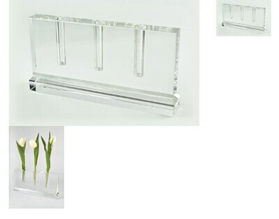 Tizo Crystal Supreme Glass 3 Hole Bud Vase PH203VAS, MPN: PH203VAS,