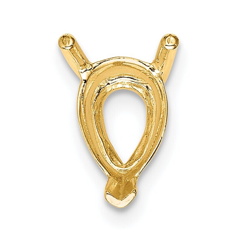 Pear 3-Prong V-End Wide Gallery with Airline 3 x 2mm Setting 14k Yellow Gold YG238, MPN: YG238,