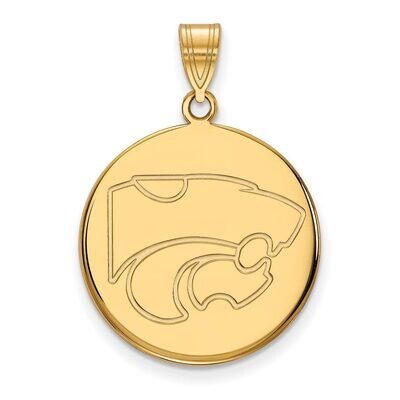 Kansas State University Large Disc Pendant 10k Yellow Gold 1Y041KSU, MPN: 1Y041KSU, 886774816609