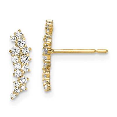 Cluster Post Earrings 14k Gold CZ Diamond SE2908 by Madi K, MPN: SE2908, 191101902055