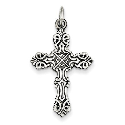 Cross Pendant Antiqued Sterling Silver QC3360, MPN: QC3360, 191101181566